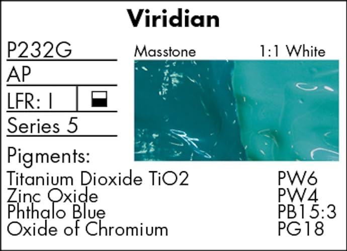 Grumbacher Pre-Tested Oil Paint, 37ml/1.25 Ounce, Viridian (P232G) - Image 3